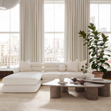 Lulu 2-Piece Cream Boucle L-Shaped Sectional