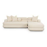 Lulu 2-Piece Cream Boucle L-Shaped Sectional