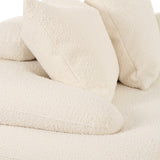 Lulu 3-Piece Cream Boucle Modular Curved L-Sectional