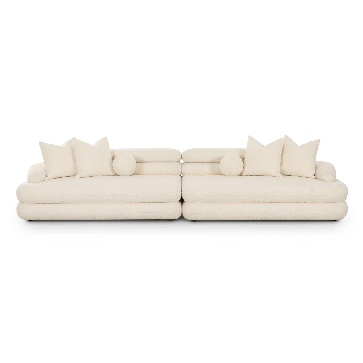 Lulu 141" Cream Boucle Sofa