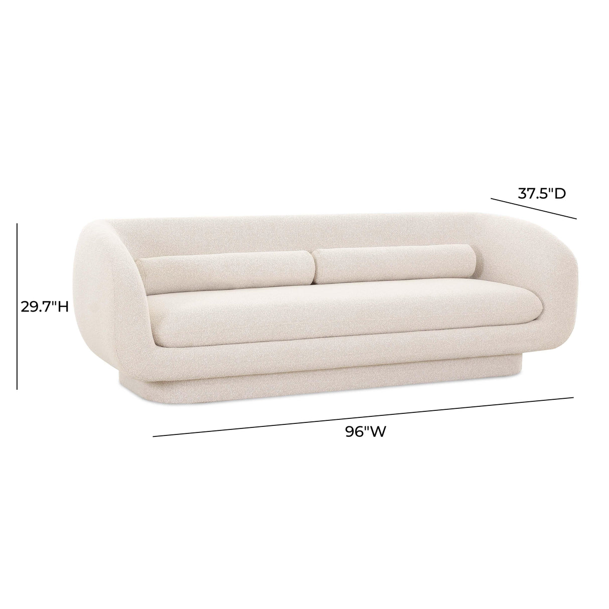 Simone 96" Cream Boucle Sofa