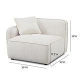 Travie Performance Corduroy Velvet LAF Corner Chair - View 5