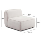 Travie Performance Corduroy Velvet Armless Chair - View 4
