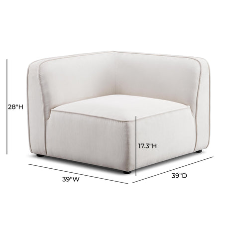 Travie Performance Corduroy Velvet Corner Chair - View 4