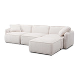 Travie 4-Piece Performance Corduroy Velvet Modular Sectional
