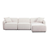 Travie 4-Piece Performance Corduroy Velvet Modular Sectional