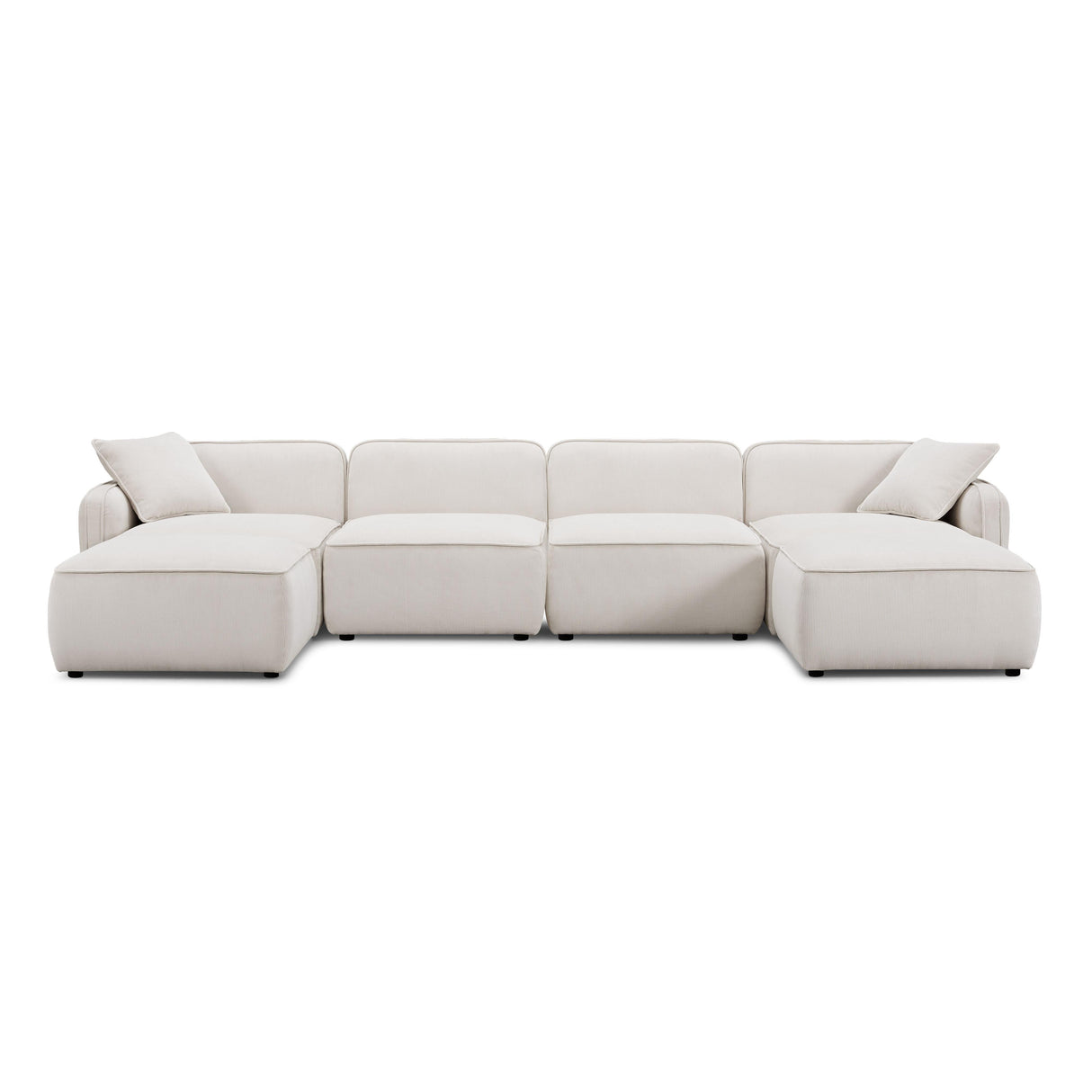 Travie 6-PiecePerformance Corduroy Velvet  Modular U-Sectional
