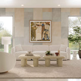 Travie 112" Performance Corduroy Velvet Modular Sofa