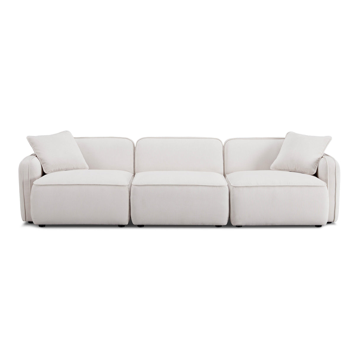 Travie 112" Performance Corduroy Velvet Modular Sofa