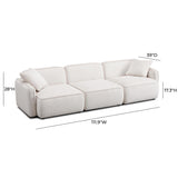 Travie 112" Performance Corduroy Velvet Modular Sofa