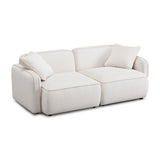 Travie 78" Performance Corduroy Velvet Modular Loveseat