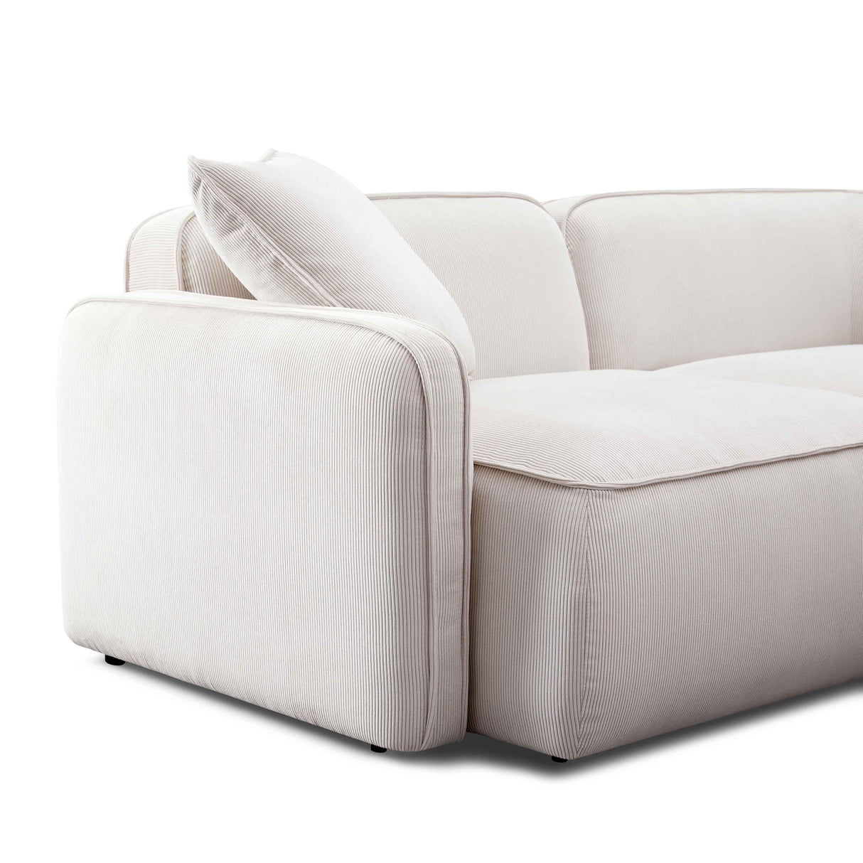 Travie 78" Performance Corduroy Velvet Modular Loveseat