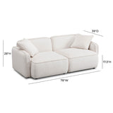 Travie 78" Performance Corduroy Velvet Modular Loveseat
