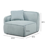 Travie Performance Corduroy Velvet LAF Corner Chair - View 11