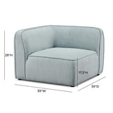 Travie Performance Corduroy Velvet Corner Chair - View 10