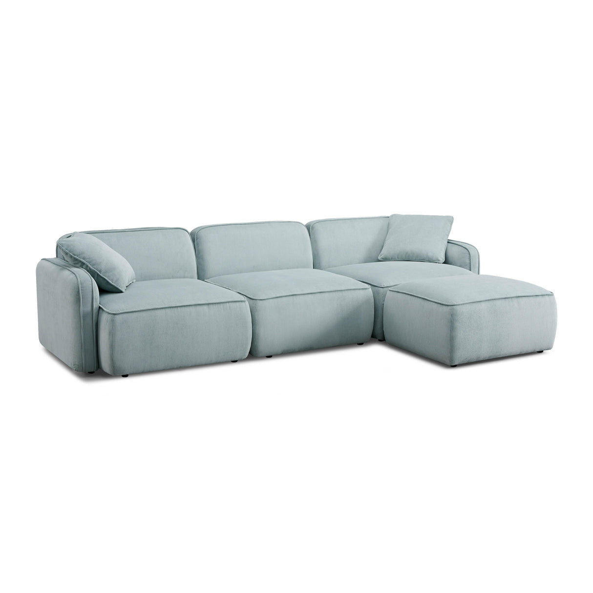 Travie 4-Piece Performance Corduroy Velvet Modular Sectional