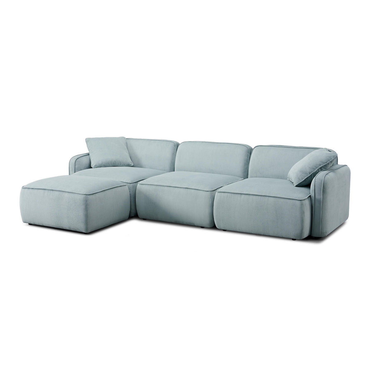Travie 4-Piece Performance Corduroy Velvet Modular Sectional