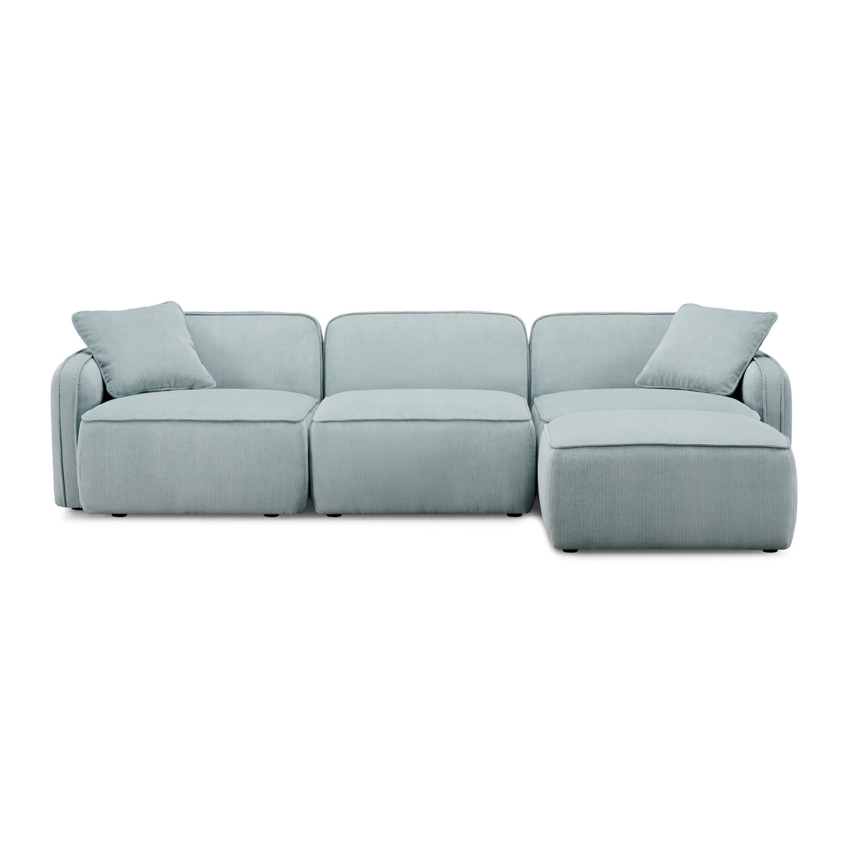 Travie 4-Piece Performance Corduroy Velvet Modular Sectional