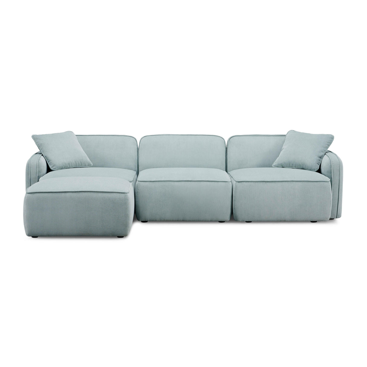 Travie 4-Piece Performance Corduroy Velvet Modular Sectional