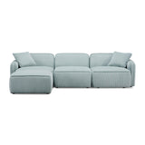 Travie 4-Piece Performance Corduroy Velvet Modular Sectional