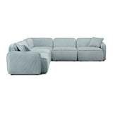 Travie 5-Piece Performance Corduroy Velvet Modular L-Sectional