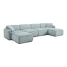 Travie 6-PiecePerformance Corduroy Velvet  Modular U-Sectional