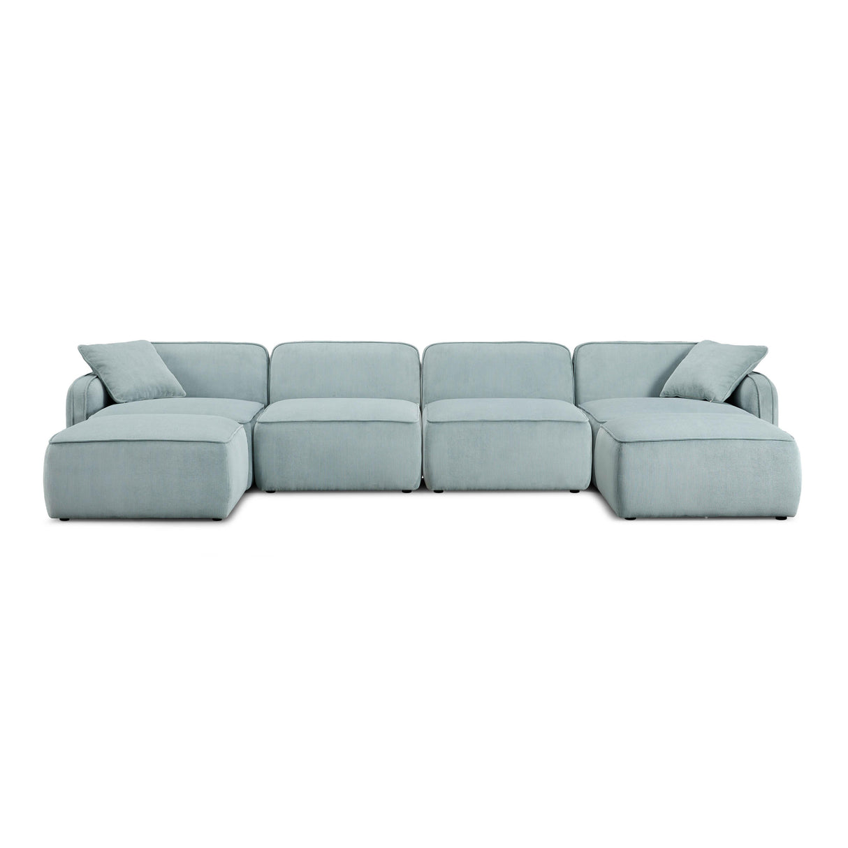 Travie 6-PiecePerformance Corduroy Velvet  Modular U-Sectional