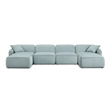 Travie 6-PiecePerformance Corduroy Velvet  Modular U-Sectional
