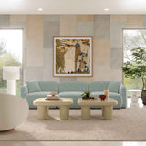 Travie 112" Performance Corduroy Velvet Modular Sofa