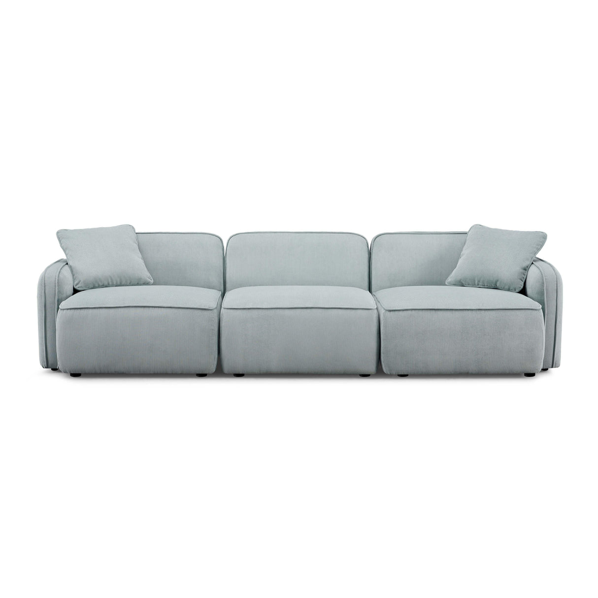 Travie 112" Performance Corduroy Velvet Modular Sofa