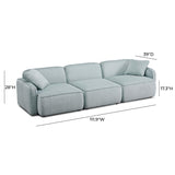 Travie 112" Performance Corduroy Velvet Modular Sofa