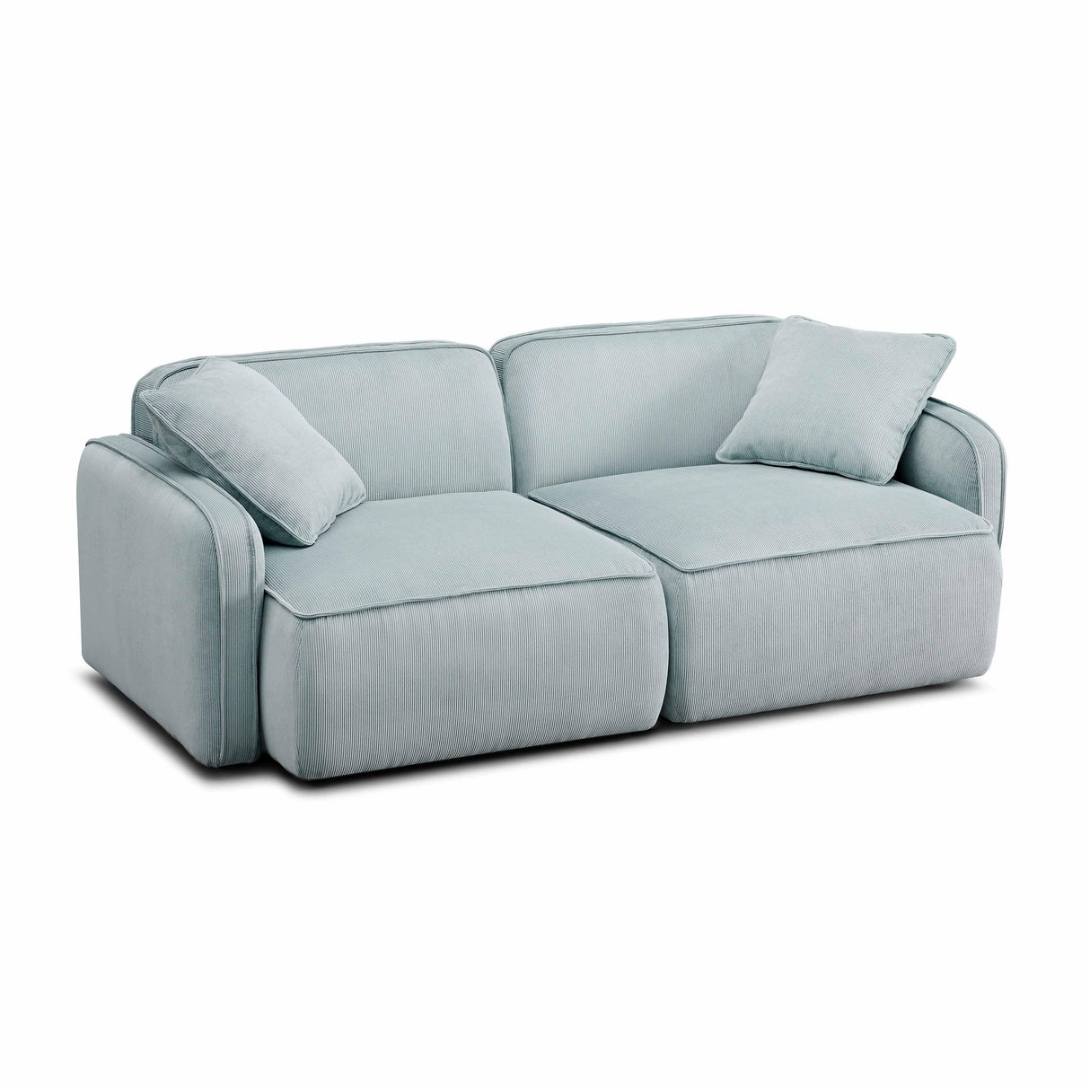 Travie 78" Performance Corduroy Velvet Modular Loveseat