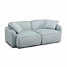 Travie 78" Performance Corduroy Velvet Modular Loveseat