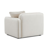 Travie Sand Upcycled Performance Linen RAF Corner Chair - View 3