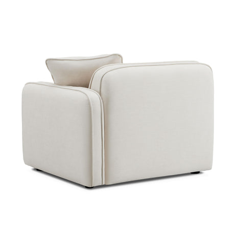 Travie Sand Upcycled Performance Linen RAF Corner Chair - View 3