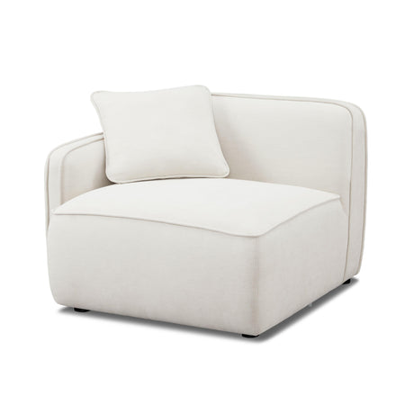 Travie Sand Upcycled Performance Linen LAF Corner Chair - View 1