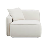 Travie Sand Upcycled Performance Linen LAF Corner Chair - View 2