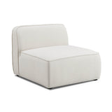 Travie Sand Upcycled Performance Linen Armless Chair - View 1