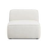 Travie Sand Upcycled Performance Linen Armless Chair - View 2
