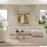 Travie 4-Piece Sand Upcycled Linen Modular Sectional