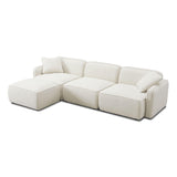Travie 4-Piece Sand Upcycled Linen Modular Sectional