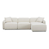 Travie 4-Piece Sand Upcycled Linen Modular Sectional