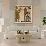 Travie Sand Upcycled Linen Modular Loveseat