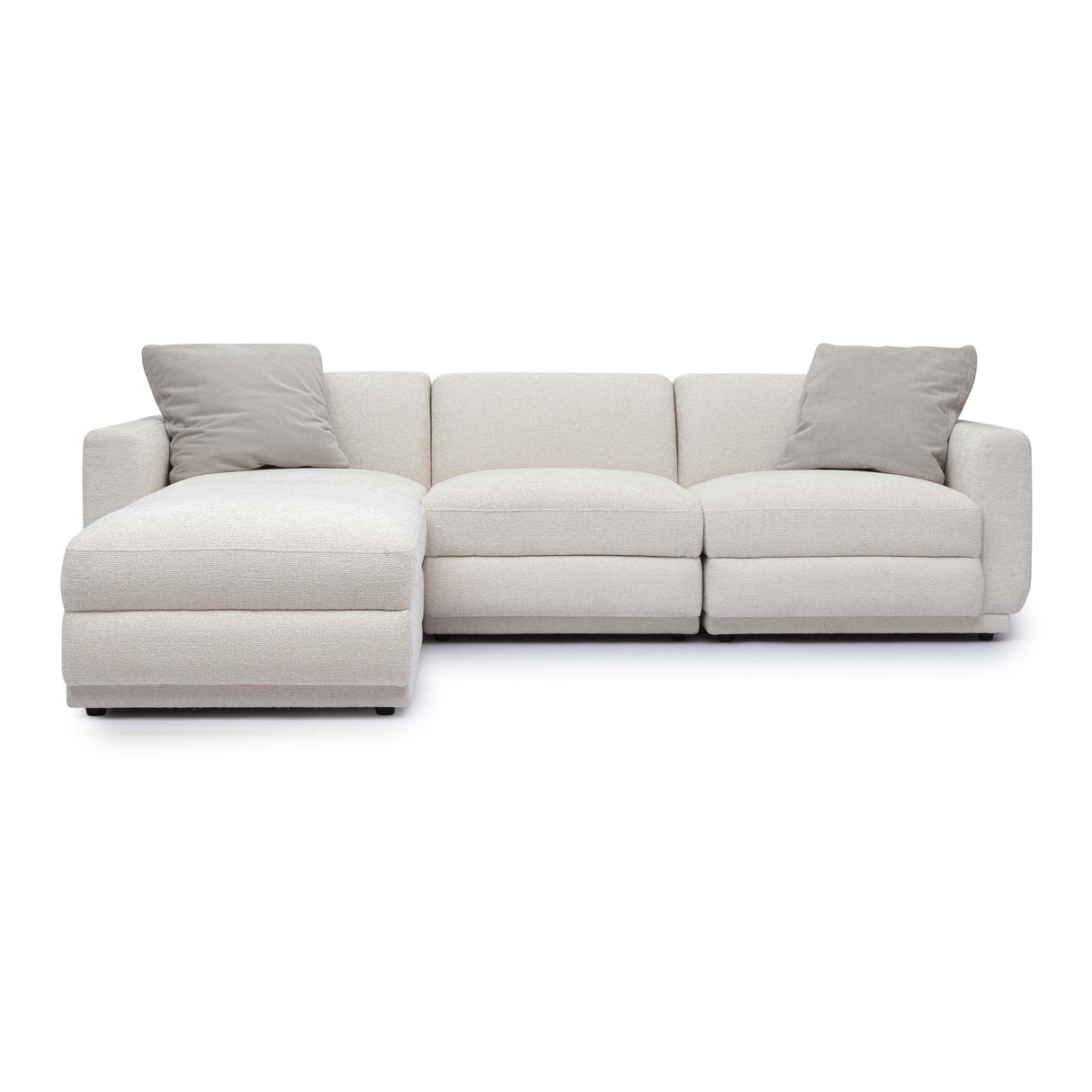 Perry 4-Piece Cream Chenille Modular Sectional