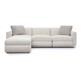 Perry 4-Piece Cream Chenille Modular Sectional