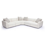 Perry 5-Piece Cream Chenille Modular L-Sectional