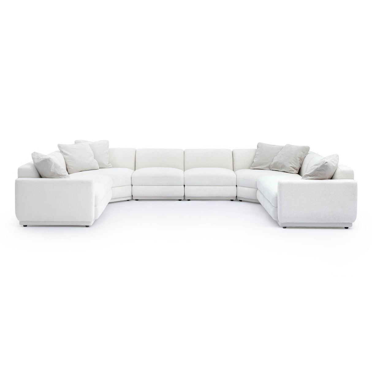 Perry 8-Piece Cream Chenille Modular Large U-Sectional