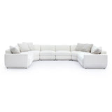 Perry 8-Piece Cream Chenille Modular Large U-Sectional