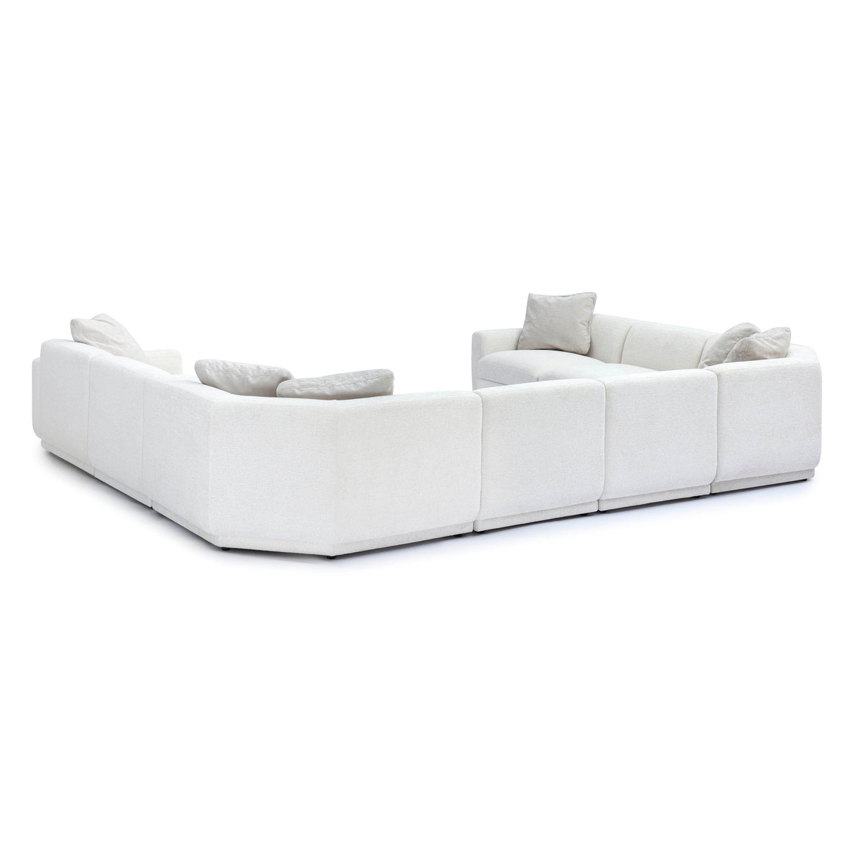 Perry 8-Piece Cream Chenille Modular Large U-Sectional