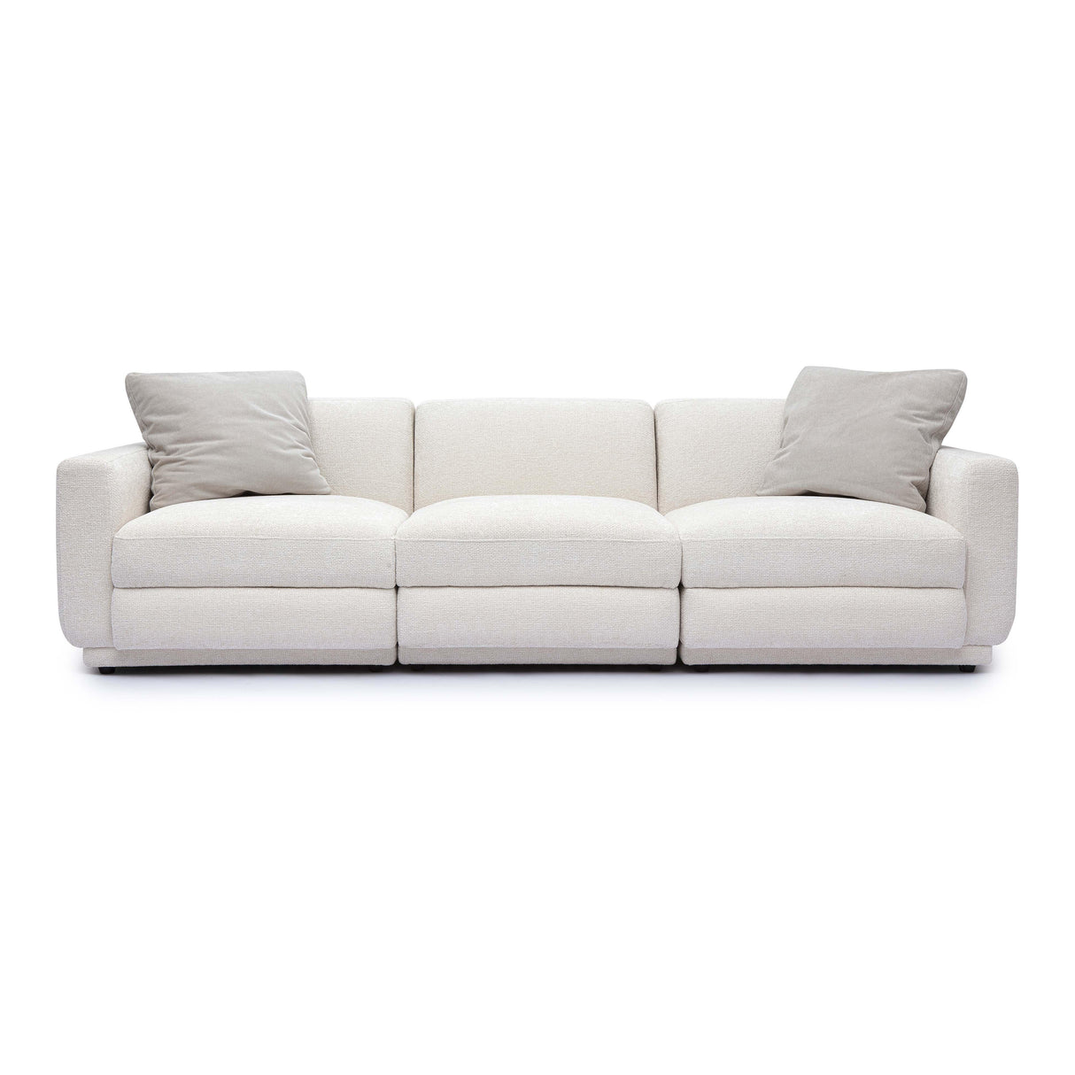 Perry 96" Cream Chenille Modular Sofa